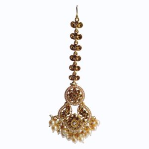 Royal Aura Pearl Maang Tikli - Image 1