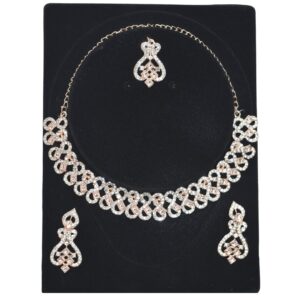 Crystal Empress Rose Gold Necklace Set - Image 1