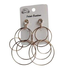 Radiant Orbit Multi-Hoop Earrings - Image 2