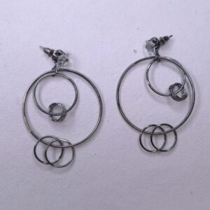 Celestial Spiral Crystal Hoop Earrings - Image 3