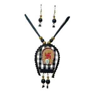 Shubh Shakti Black Cowrie Necklace Set - Image 1