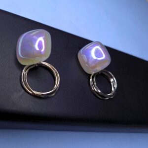Moonlit Aura Opal Drop Earrings - Image 6