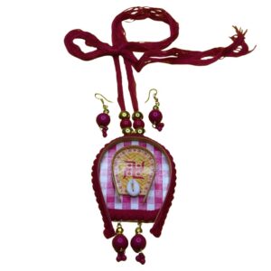 Shubh Mangalam Pink Cowrie Pendant Set - Image 2