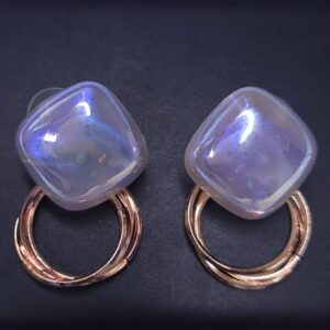 Moonlit Aura Opal Drop Earrings - Image 2