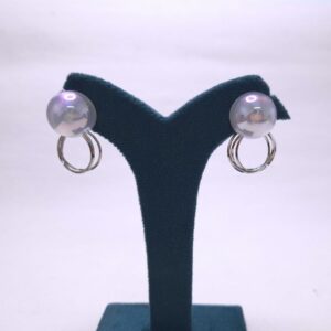 Lunar Glow Orb Hoop Earrings - Image 1