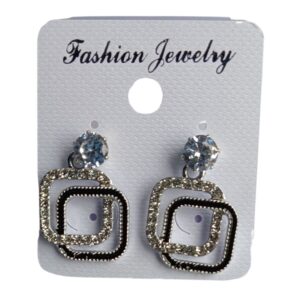 Radiant Duo Square Drop Earrings - Image 1