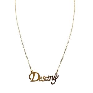 Golden "Destiny" Name Pendant Necklace - Image 1