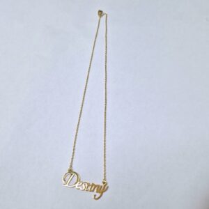 Golden "Destiny" Name Pendant Necklace - Image 4
