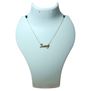 Golden “Sweety” Script Pendant Necklace - Image 1