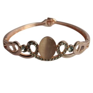 Regal Loop Rose Gold Designer Bracelet - Image 1