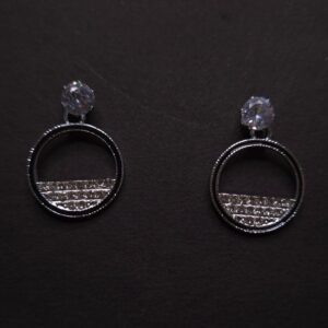Radiant Circle Crystal Drop Earrings - Image 4