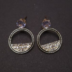 Radiant Circle Crystal Drop Earrings - Image 5