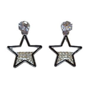 Sparkling Starburst Drop Earrings - Image 4