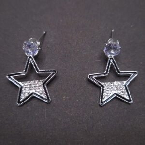 Sparkling Starburst Drop Earrings - Image 5