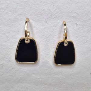 Midnight Elegance Hoop Earrings - Image 2