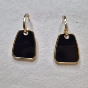 Midnight Elegance Hoop Earrings - Image 4