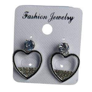 Crystal Heart Elegance Earrings - Image 1