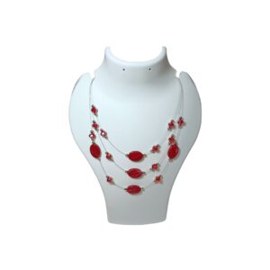 Scarlet Elegance Multi-Strand Necklace - Image 3