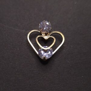 Elegant Crystal Heart Outline Earrings - Image 2