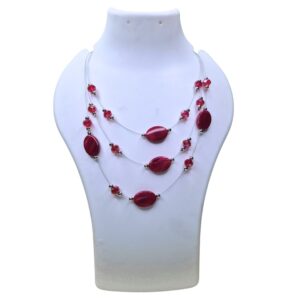 Scarlet Elegance Multi-Strand Necklace - Image 2