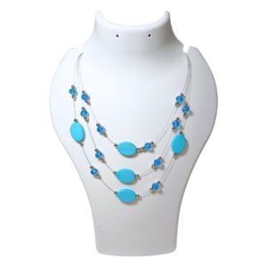 Azure Cascade Layered Necklace - Image 1