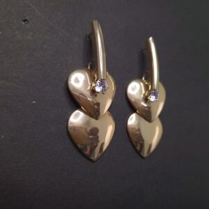 Radiant Duo Heart Drop Earrings - Image 4