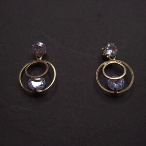 Celestial Glow Crystal Hoop Earrings - Image 1