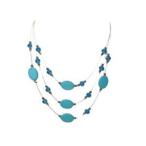 Azure Cascade Layered Necklace - Image 3