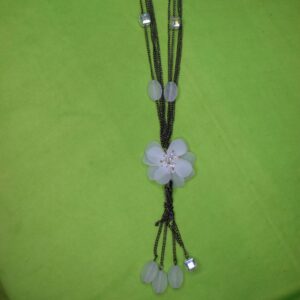 Ethereal Frost Floral Necklace - Image 2