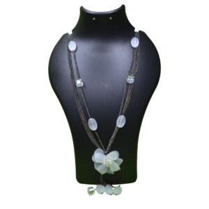 Ethereal Frost Floral Necklace - Image 1