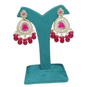 Ruby Radiance Chandbali Earrings - Image 1