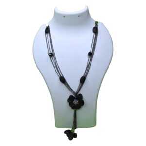 Midnight Blossom Layered Necklace - Image 1