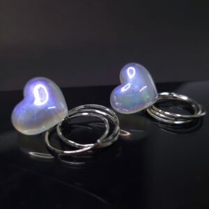 Lumina Glow Heart Hoop Earrings - Image 1