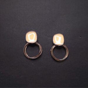 Golden Honey Loop Earrings - Image 2