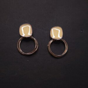 Golden Honey Loop Earrings - Image 3
