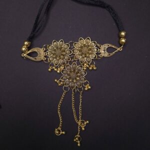Kashmira Antique Floral Tassel Necklace - Image 1