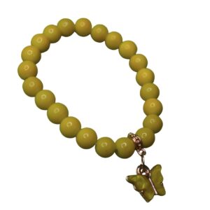 Lemon Meadow Butterfly Beaded Bracelet - Image 1