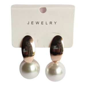 Classic Pearl Drop Elegance Earrings - Image 1