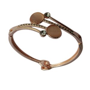Dual Elegance Rose Gold Crystal Bracelet - Image 3