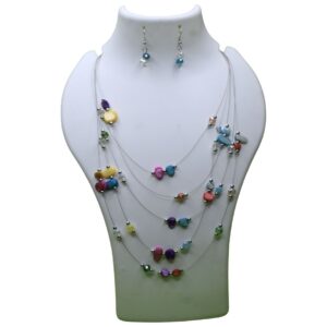 Rainbow Charm Cascade Necklace Set - Image 1