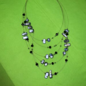 Midnight Noir Shell Charm Necklace Set - Image 2