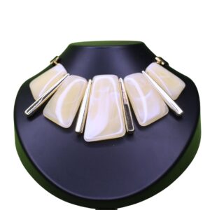 Golden Dune Sculpted Panel Necklace - Image 3