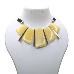 Golden Dune Sculpted Panel Necklace - Image 1