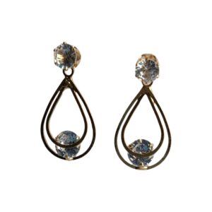 Crystal Glow Teardrop Earrings - Image 1