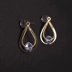 Crystal Glow Teardrop Earrings - Image 2