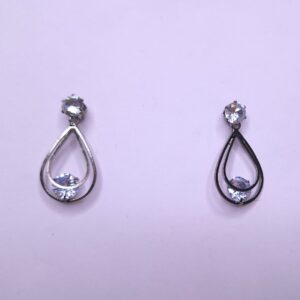 Crystal Glow Teardrop Earrings - Image 3