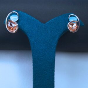 Amber Glow Duo Crystal Earrings - Image 1