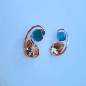Amber Glow Duo Crystal Earrings - Image 3