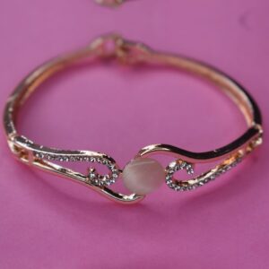 Rose Wave Crystal Swirl Bracelet - Image 2
