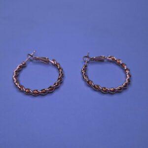 Silver Twist Classic Hoop Earrings - Image 4